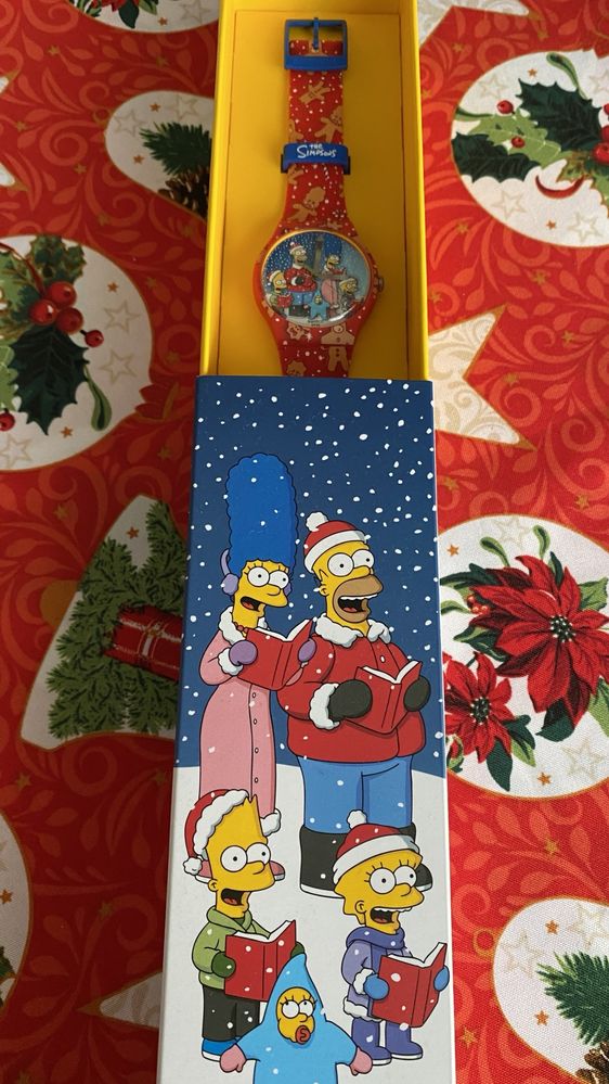 Relogio swatch simpsons - edição especial natal