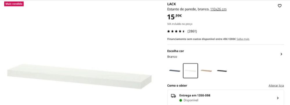 Estante de parede LACK (110x26)