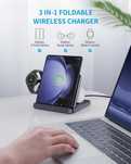 Ładowarka bezprzewodowa 3w1, do Samsung
