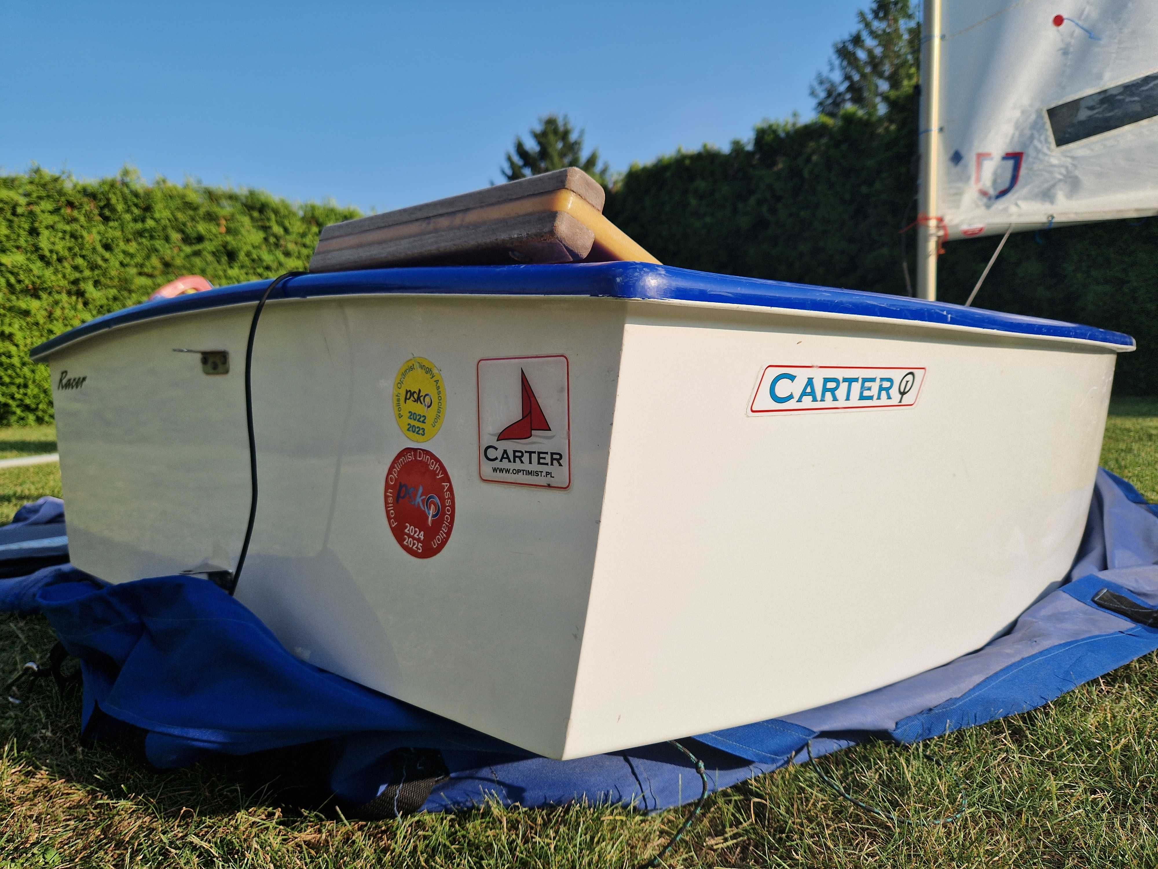 Optimist Carter Race z 2019r. kompletny zestaw regatowy.