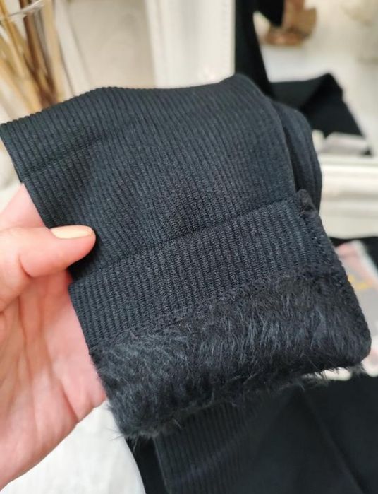 Теплые лосины в рубчик,как вторая кожа,высокая посадка