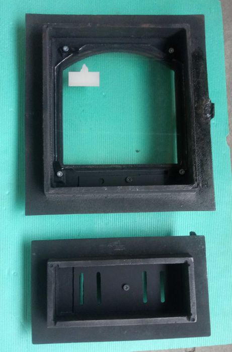 Дверцята пічні зі склом піддувало, для печі, каміна, барбекю комплексу