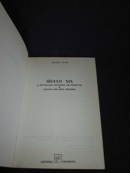 Livro Século XIX A Revolução Cultural em Portugal Hernâni Cidade