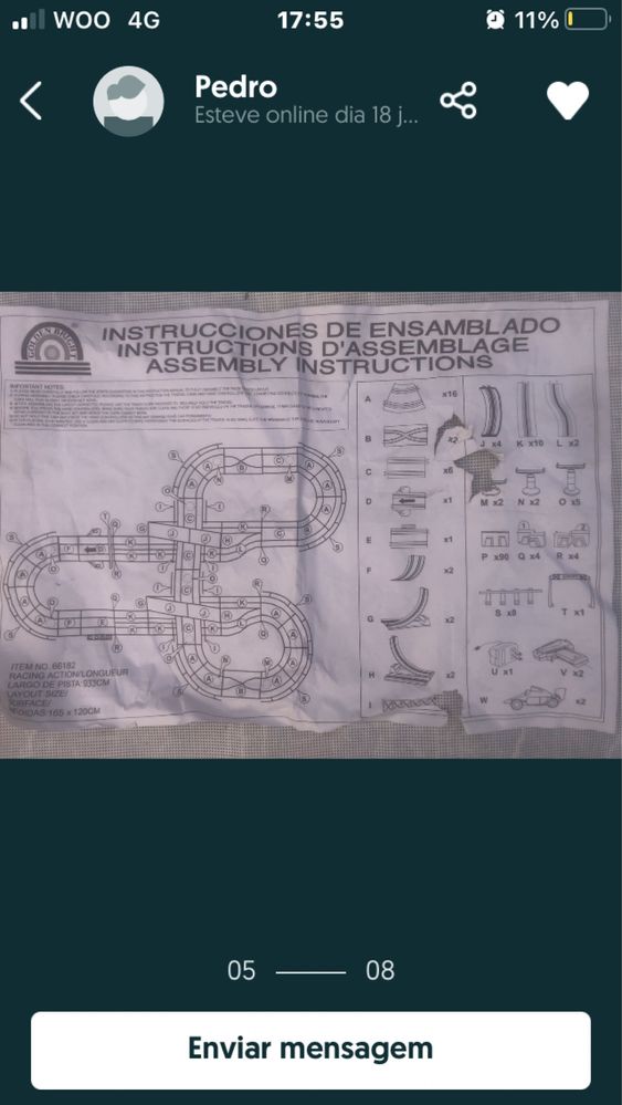 Pista carrinhos telecomandados
