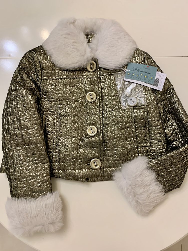 Куртка, пиджак Blumarine, кролик 6 лет, Monnalisa