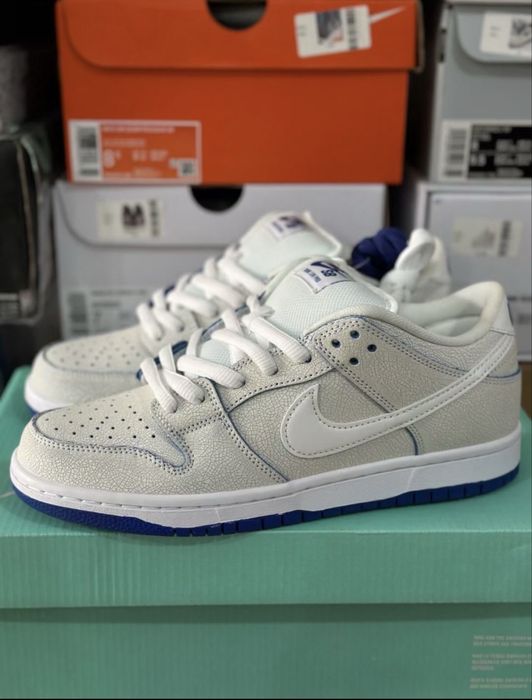 Кросівки Nike Dunk SB Low PRM White Game Royal Найк данки білі сині
