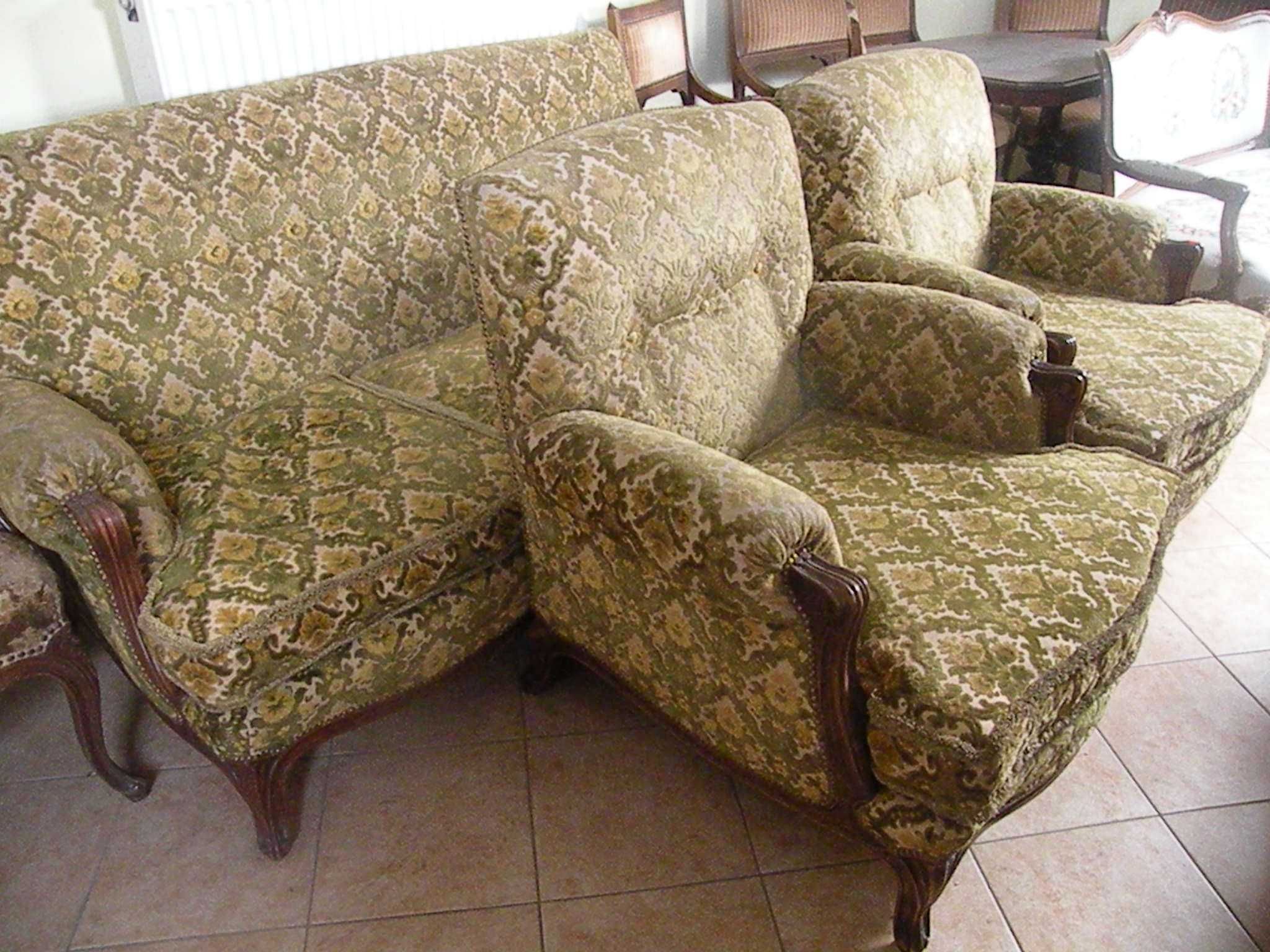 Sofa i 2 Fotele w Stylu Ludwika