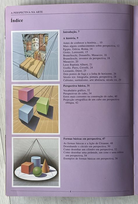 Livro sobre perspectiva na arte