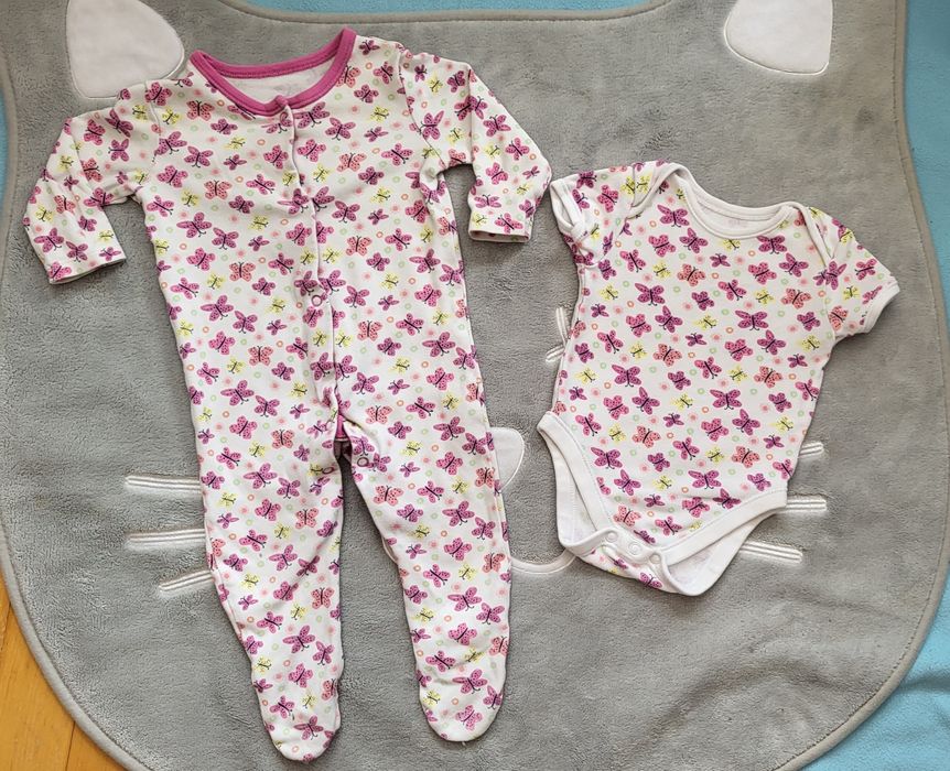 62 zestaw pajac i body komplet pajacyk george śpiochy