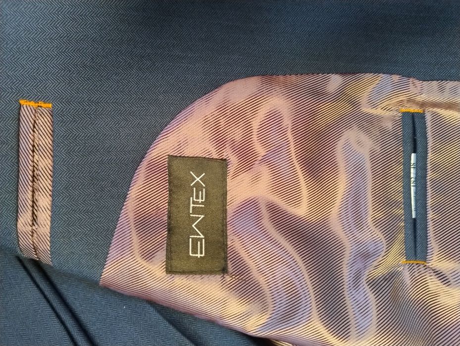 Elegancka Marynarka Męska / Garnitur + Spodnie EWTREX - Granatowa Jode