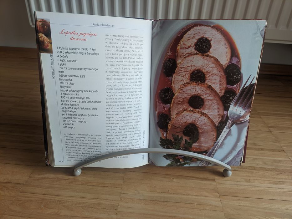 Podstawka stojak na książkę metalowy szary JAK NOWY!