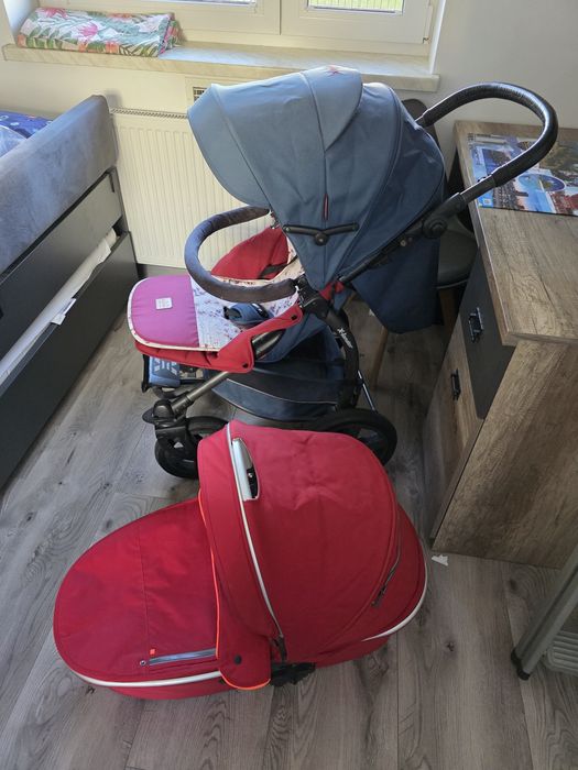 Wózek xlander xa kolor granatowo bordowy