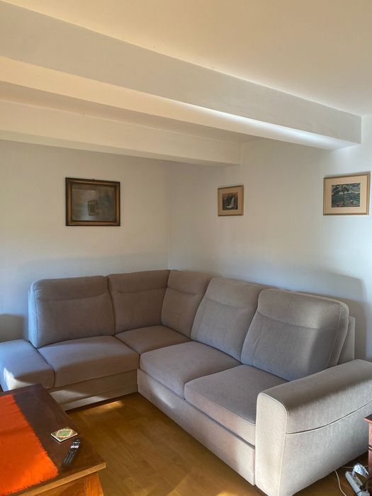 Sofa z narożnikiem szara rozkładana