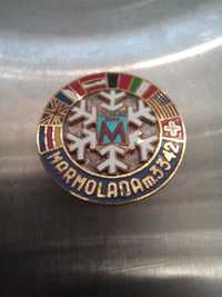 Duża metalowa przypinka,odznaka.Szczyta Marmolada,Włochy