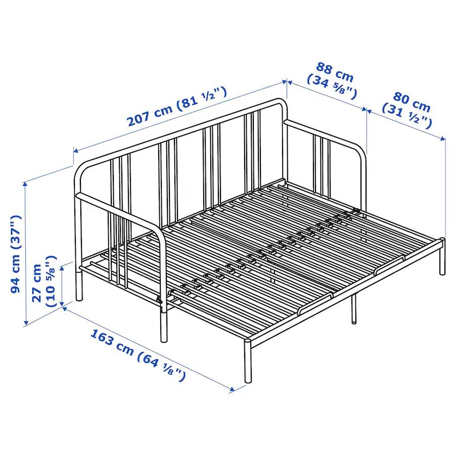 Sofá cama ou cama dupla com 2 colchões