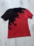 T-shirt czerwono czarny męski