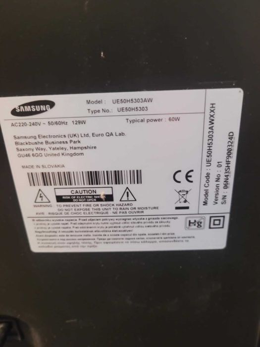 Sprzedam tv Samsung ted 50cali UE50H5303AW