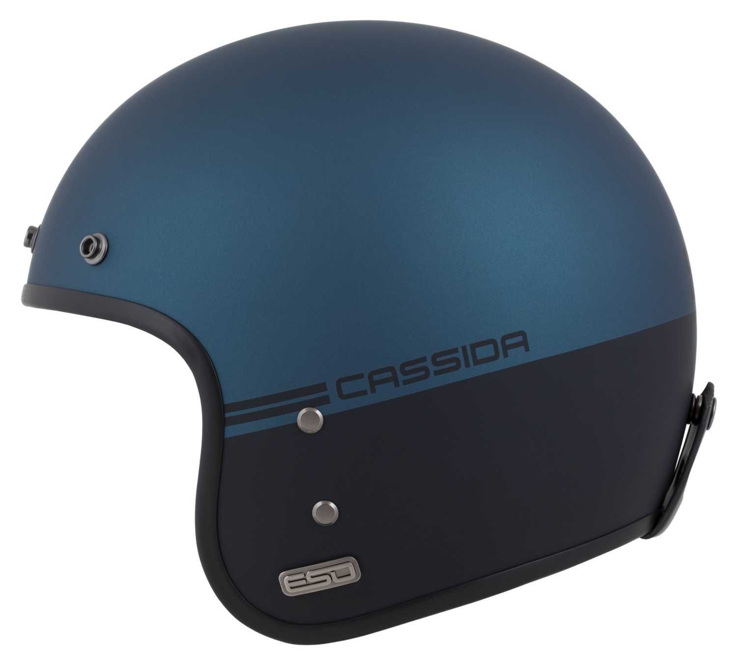 Kask motocyklowy CASSIDA ESO WŁÓKNO szklane pod intercom S-2XL