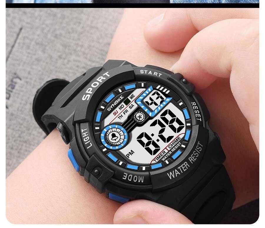 Zegarek dla dziecka chłopca Synoke elektroniczny sportowy stoper WR30