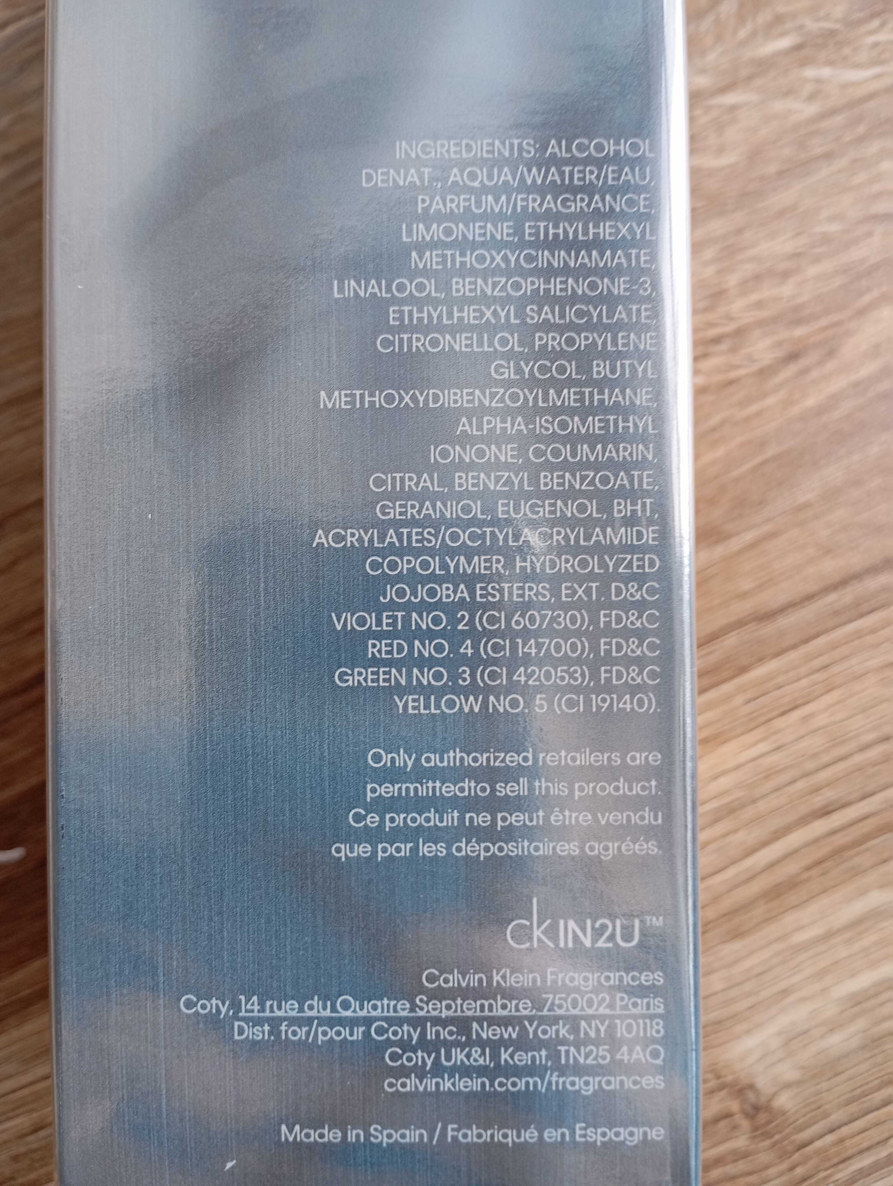 Woda toaletowa Calvin Klein 100 ml him