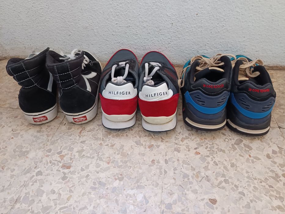 Lote sapatilhas (Vans, Le Coq Sportif, Tommy Hilfiger)