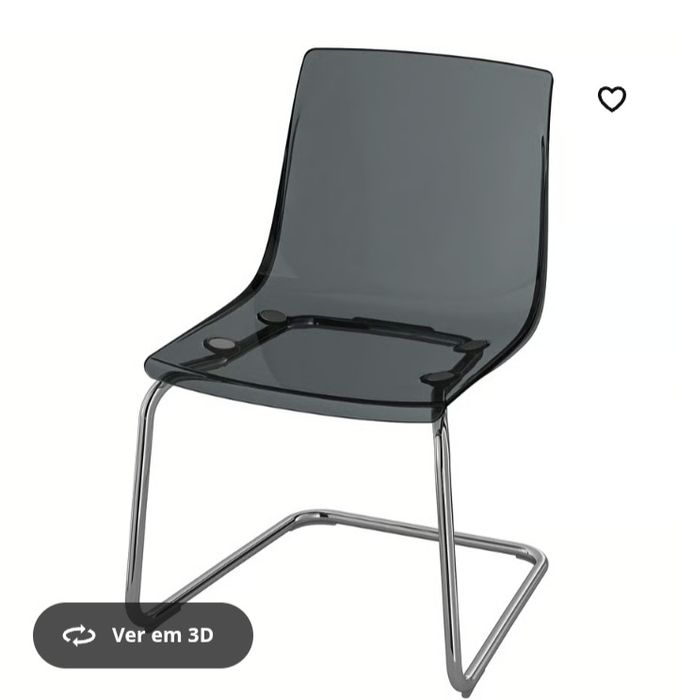 Conjunto 4 cadeiras acrilico Ikea