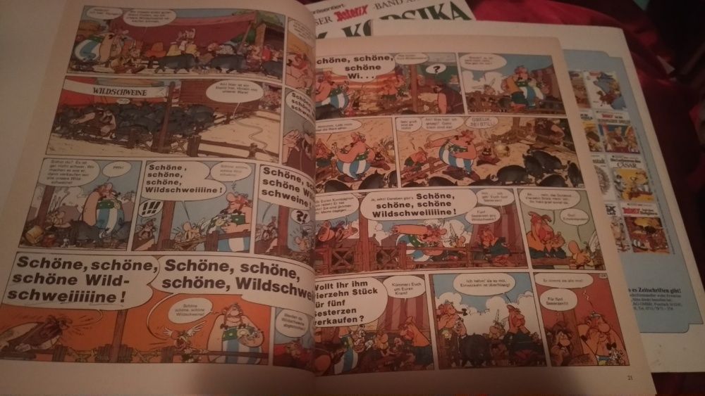 комиксы книга немецкий набор 3шт asterix und der kupferkessel obelix