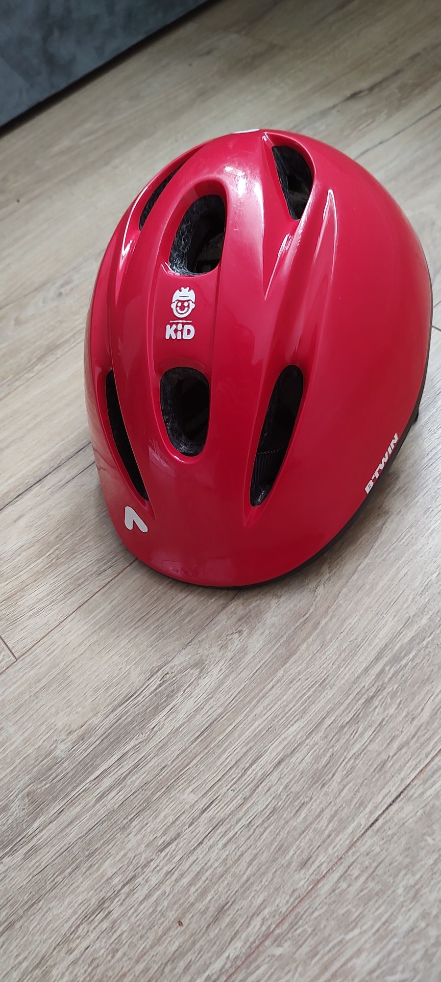 Kask Decathlon, czerwony dla dzieci 47cm - 53cm