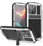 R-JUST Pancerne Etui Antywstrząsowe do iPhone 15 Pro Max srebrne
