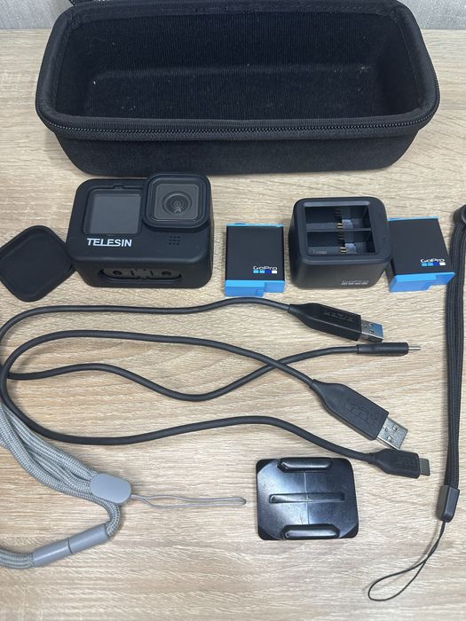 Екшн-камера GoPro HERO 9 Black +Подвійний зарядний пристрій+Акумулятор