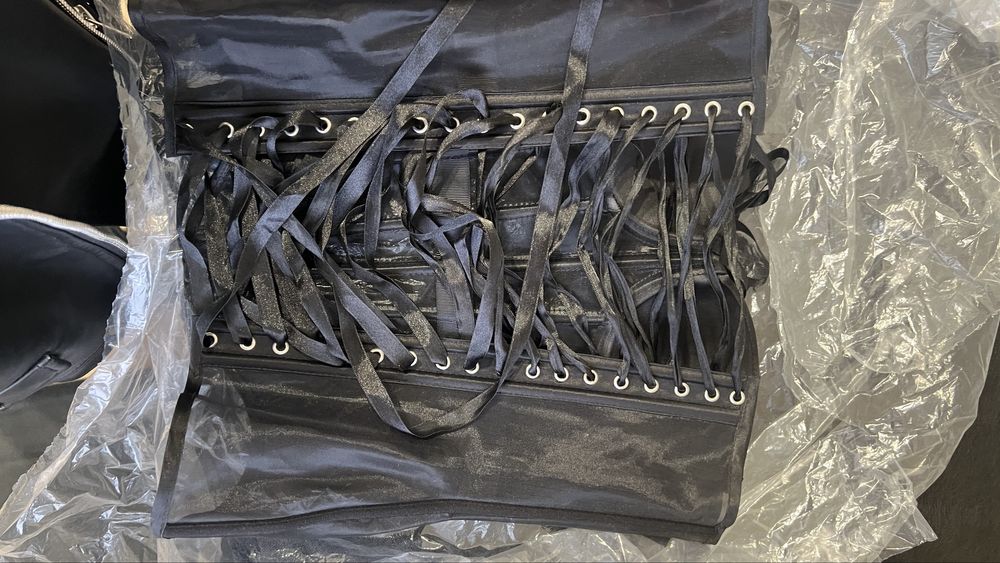 Корсет бюстьє  каркасний атлас з сіткою