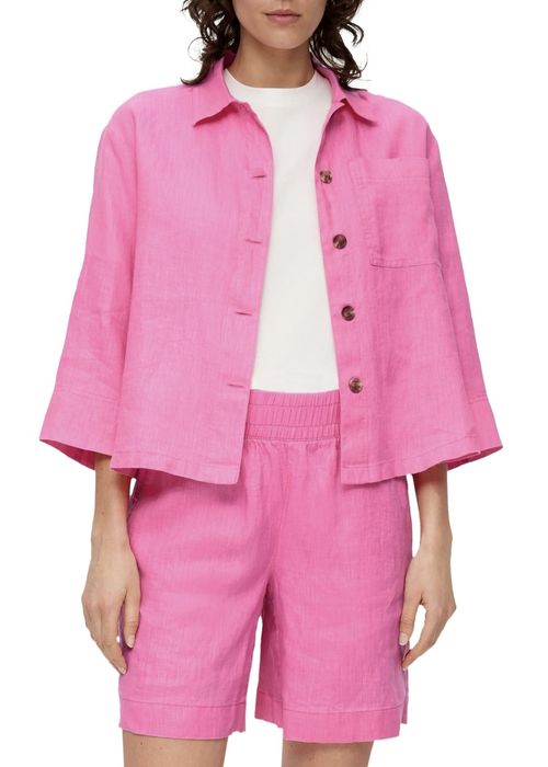 Różowa lniana koszula XL XXL 100% len s.Oliver