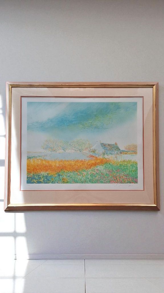 Огромна (90×73 см)  кольорова літографія. Художник: Claude Manoukian