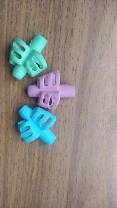 3 Nakładki uchwyty na ołówek długopis do nauki pisania silikonowe