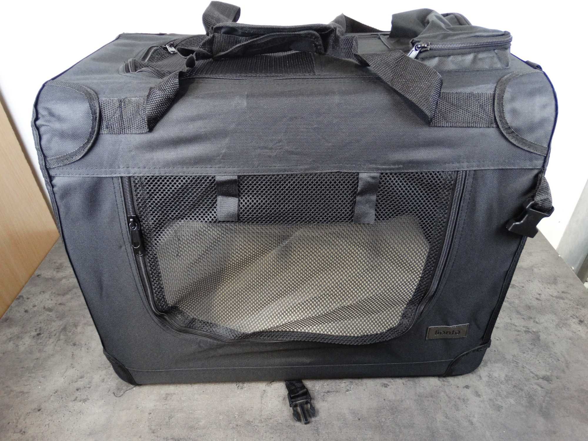Lionto Torba dla psa, składana torba dla psa M, 60x42x44 cm, czarny