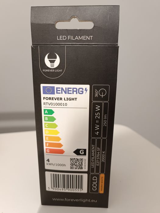 Żarówka LED Filament E27 ST64 4W 230V 2000 15 szt.K 250lm