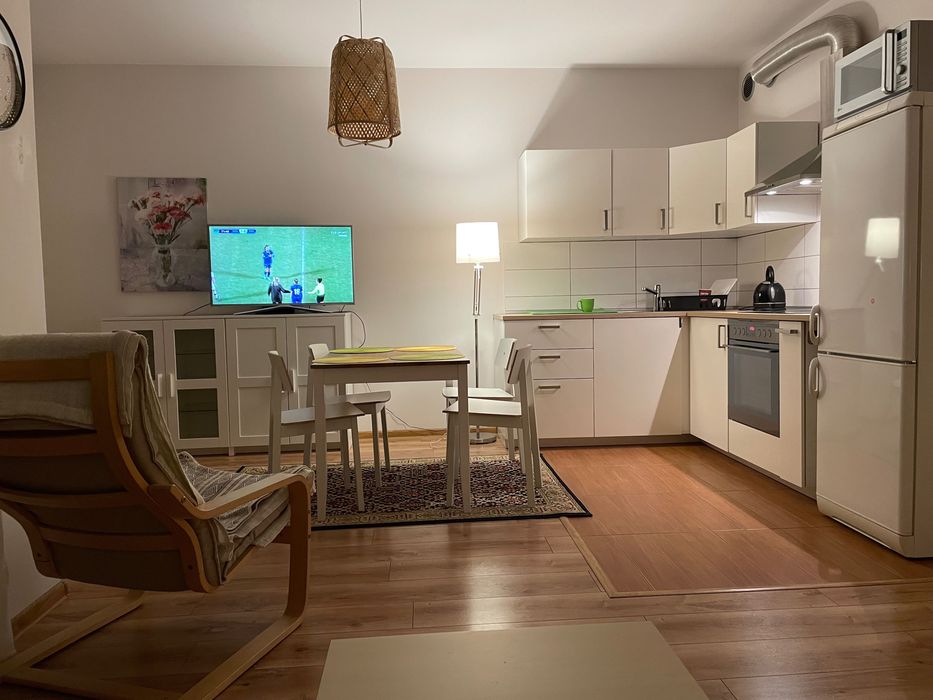 Kawalerka Łódź Olechów na ogrodzonym osiedlu z miejscem parkingowym