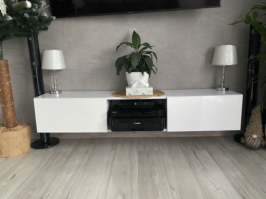 Szafka rtv biala połysk