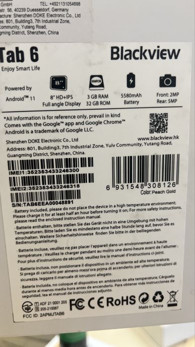 Blackview tab lte 6 3/32 gb