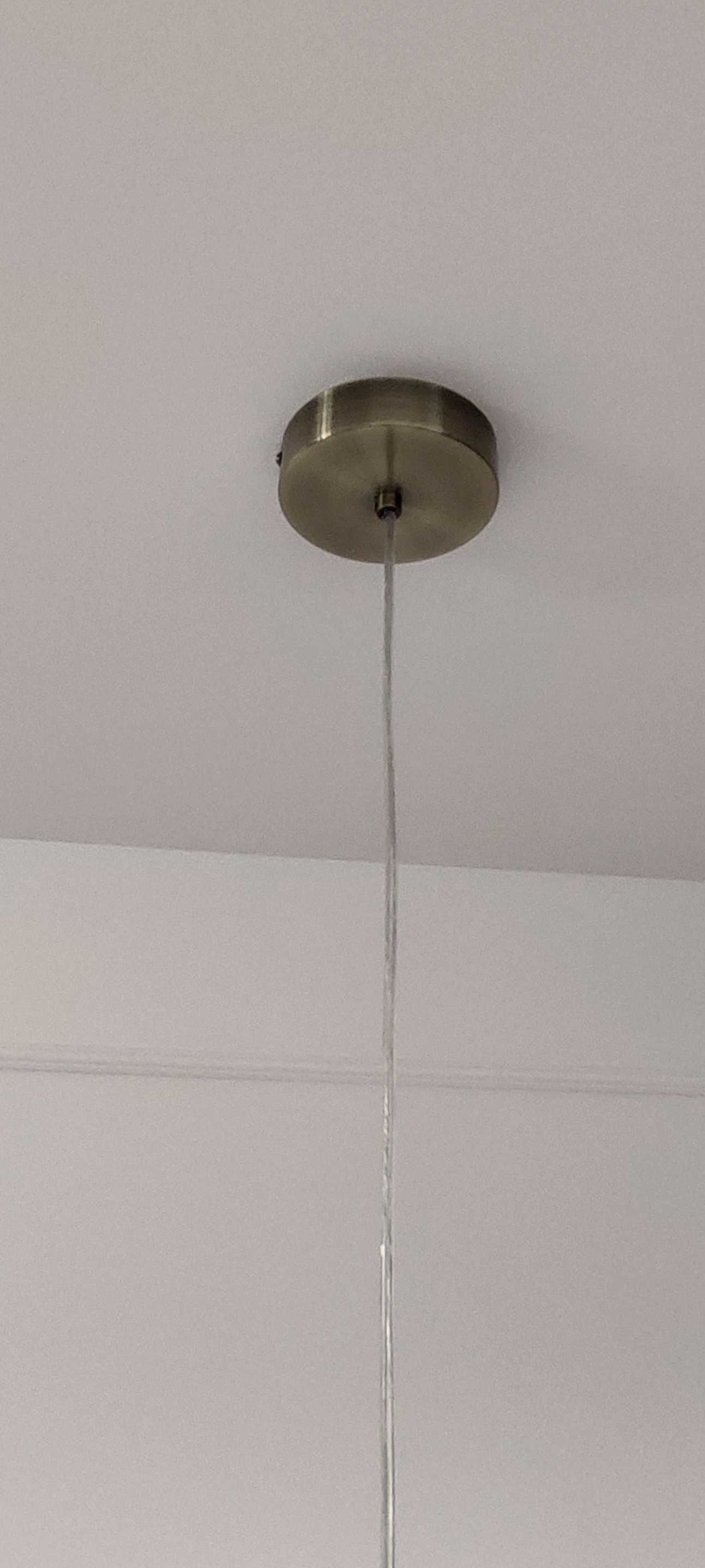 Lampa wisząca kula mleczna, biało-złota