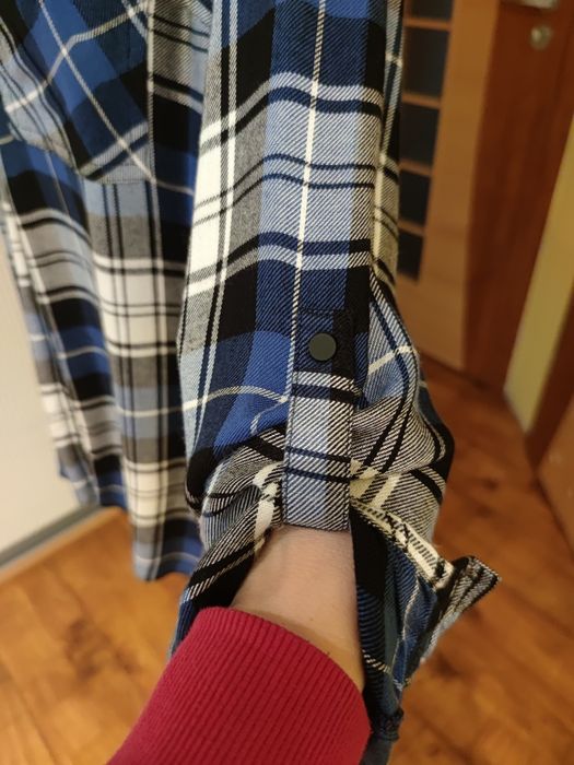 Luźna koszula w kratę / tunika rozm. 38