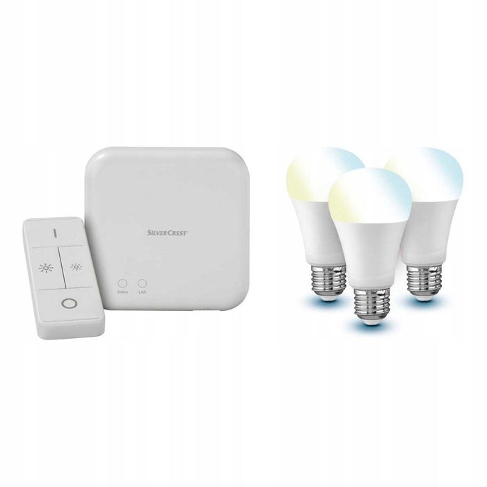 Smart home Livarno Zigbee żarówki LED Silvercrest Zestaw startowy