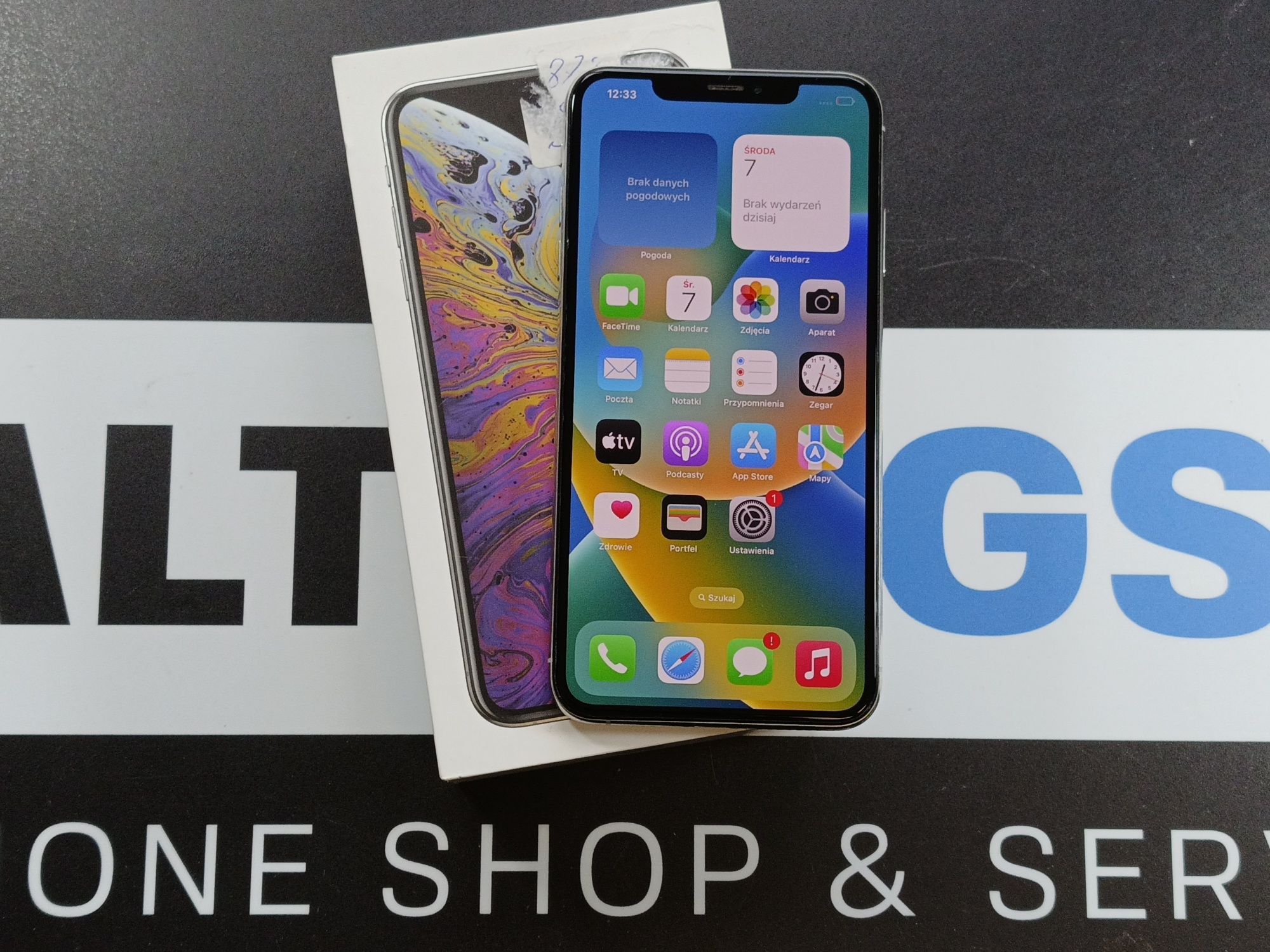 Sklep ładny Apple iPhone XS Max 64gb silver 87%