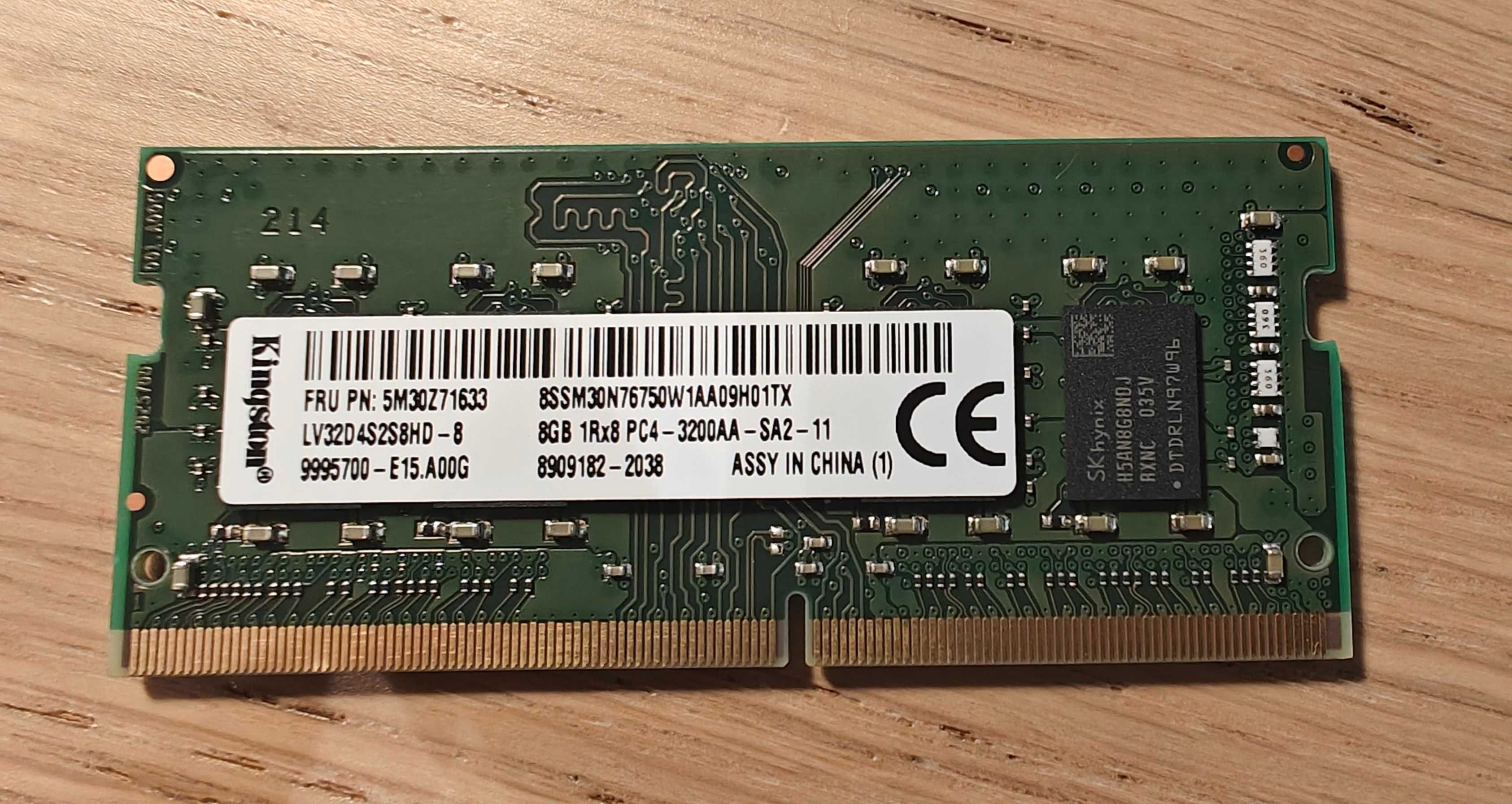 Pamięć RAM DDR4 KINGSTON 8GB PC4-3200AA-SA2-11 CL22 LV32D4S2S8HD-8