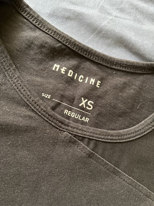 Top z łączonych materiałów koszulka z siateczką Medicine rozm xs