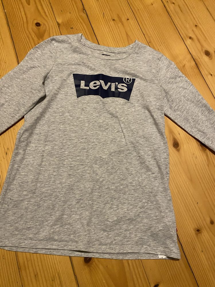 Szara chlopieca koszulka z dlugim rekawem LEVI’S r.164 cm