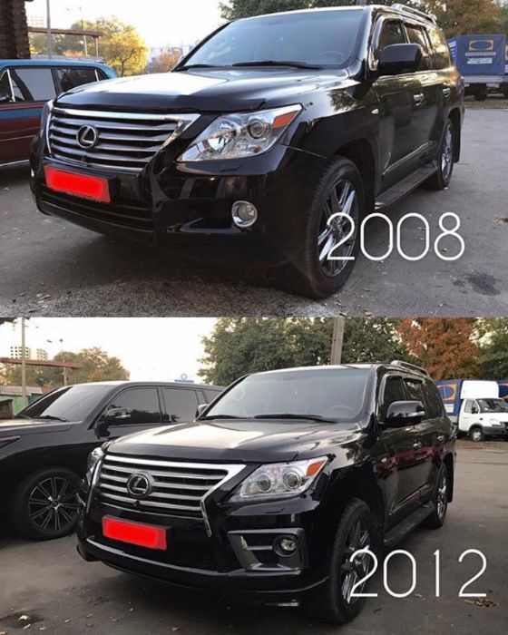 Рестайлинг обвес для Lexus LX570 с 2007 в 2012+ F-Sport бампер, фары