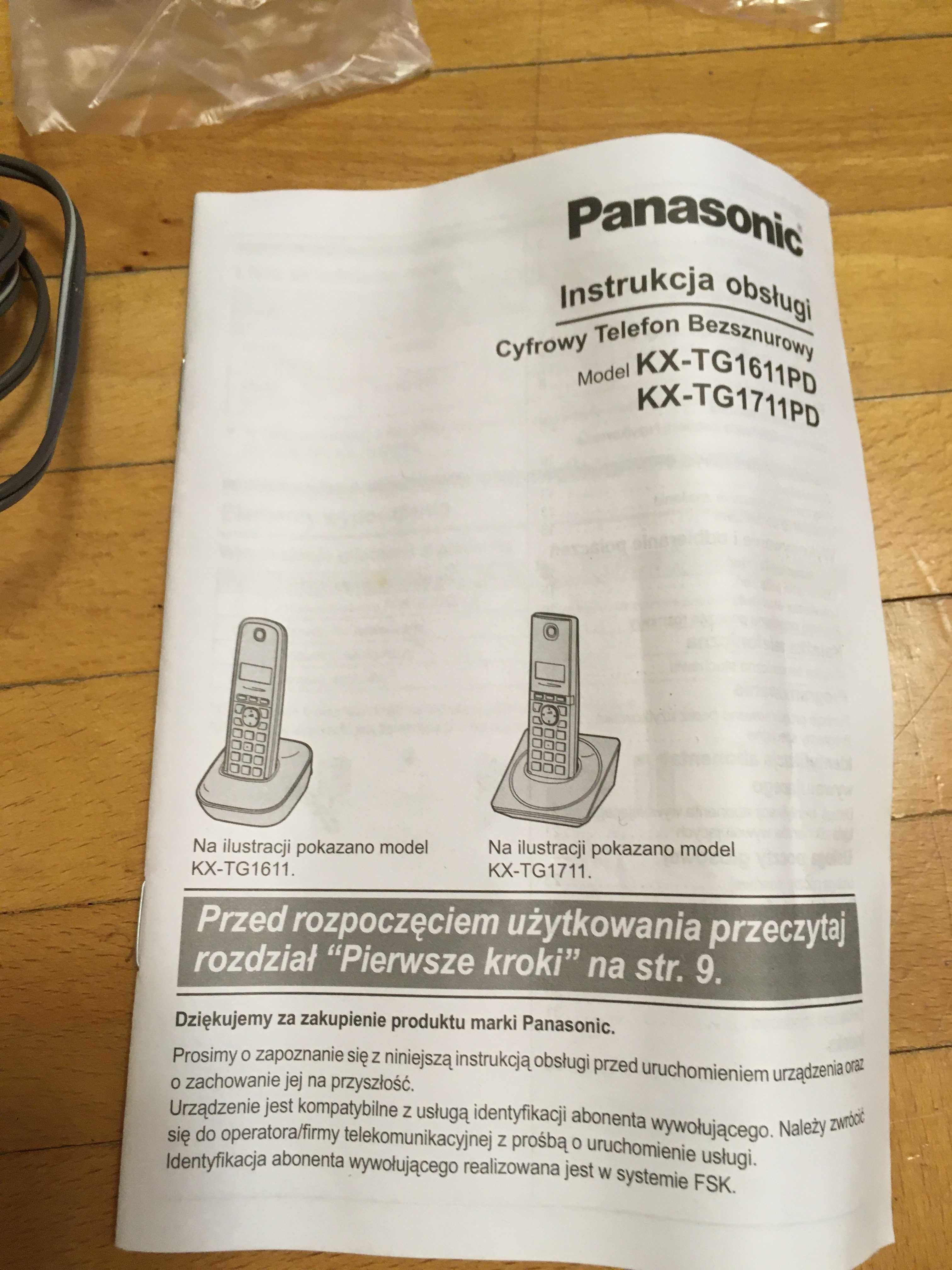 Telefon stacjonarny Panasonic KX-TG1711 Black Bezprzewodowy