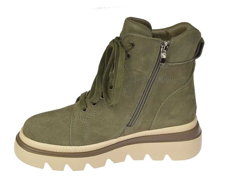 Skórzane śniegowce botki zimowe damskie creepersy B-3-1379 KH rozm. 38