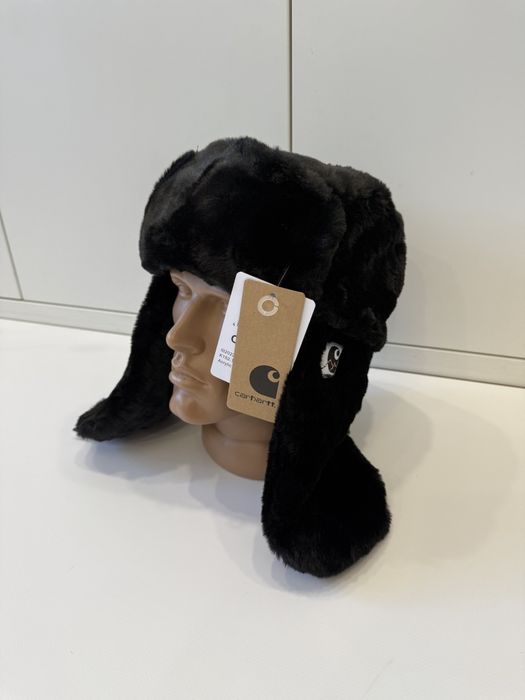 Carhartt Wip шапка-вушанка з хутром / кархарт віп ушанка